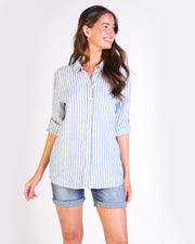 Melissa Stripe Linen Shirt