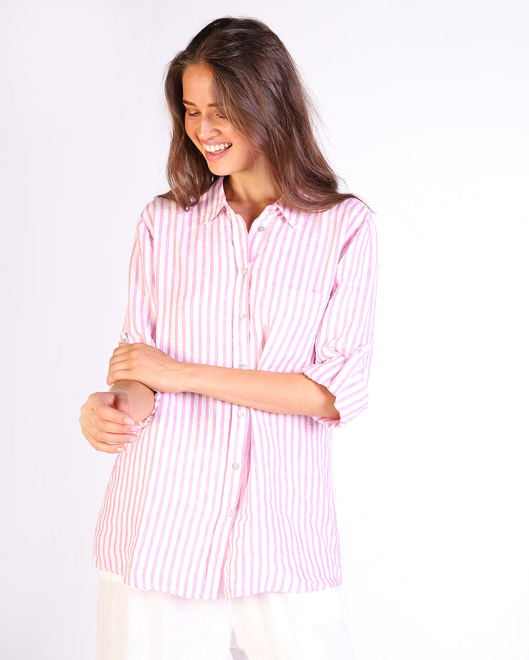 Melissa Stripe Linen Shirt