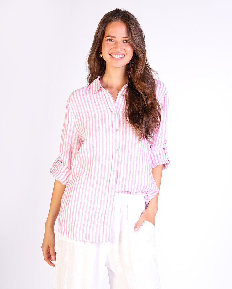 Melissa Stripe Linen Shirt