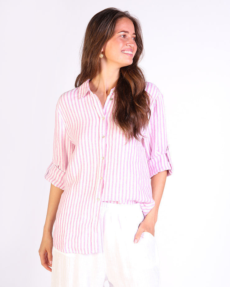 Melissa Stripe Linen Shirt