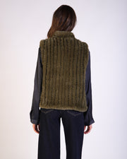Lila Faux Fur Vest